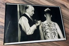Vintage Old School Tattoo Photo Black  Gray Art 11x17 FRAMED  Ready to Hang 