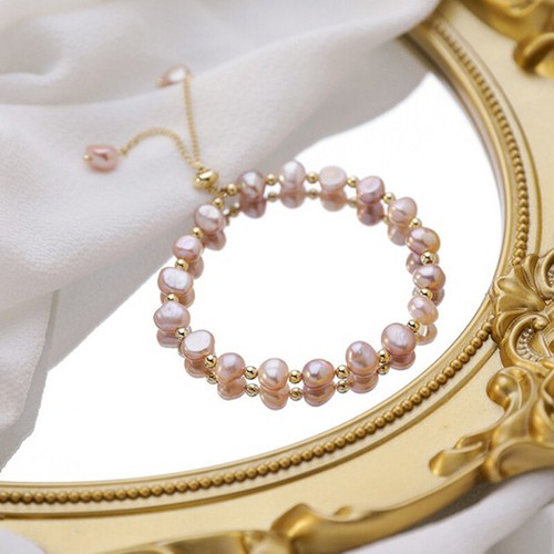 Braccialetto perla naturale barocco sexy per donna braccialetto
