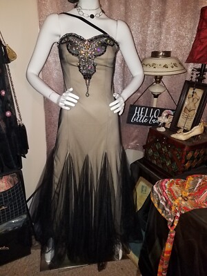 Vintage Deb Formal Sweetheart Size 5-6 Bodycon Black Tulle Gothic Syle Wedding | eBay Vintage Deb Formal Sweetheart Size 5-6 Bodycon Black Tulle Gothic Syle Wedding | eBay