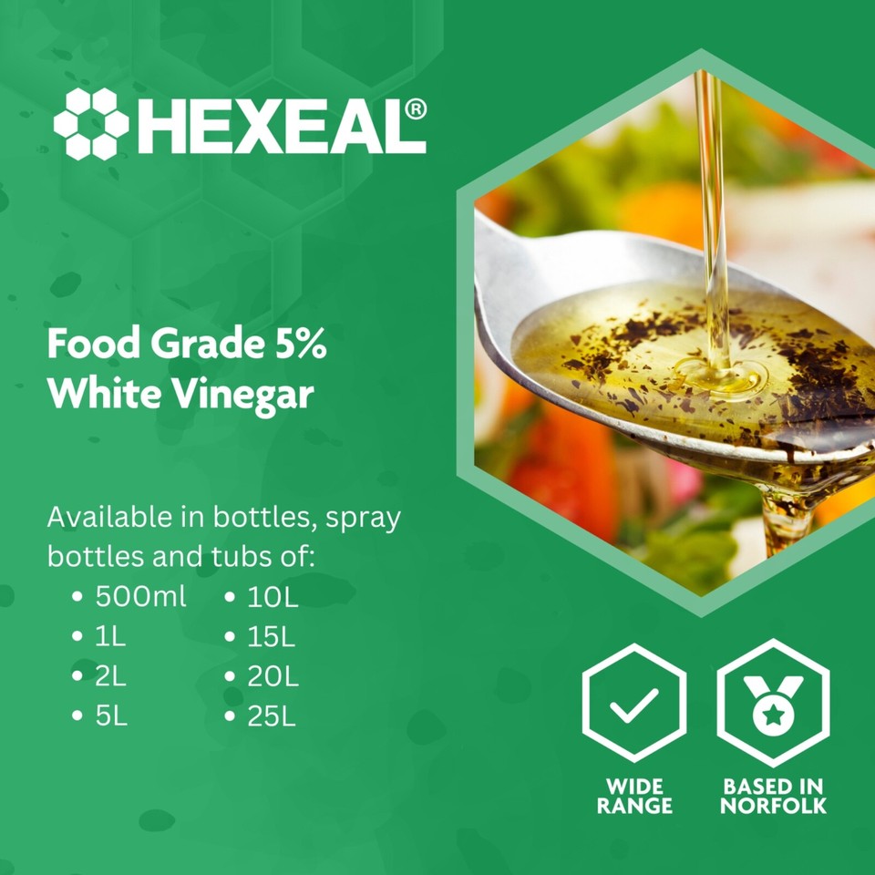 Product photo 7 of 8 — Hexeal White Vinegar 2 x 5L – Food Grade – Cooking, Cleaning, Pickling & Baking