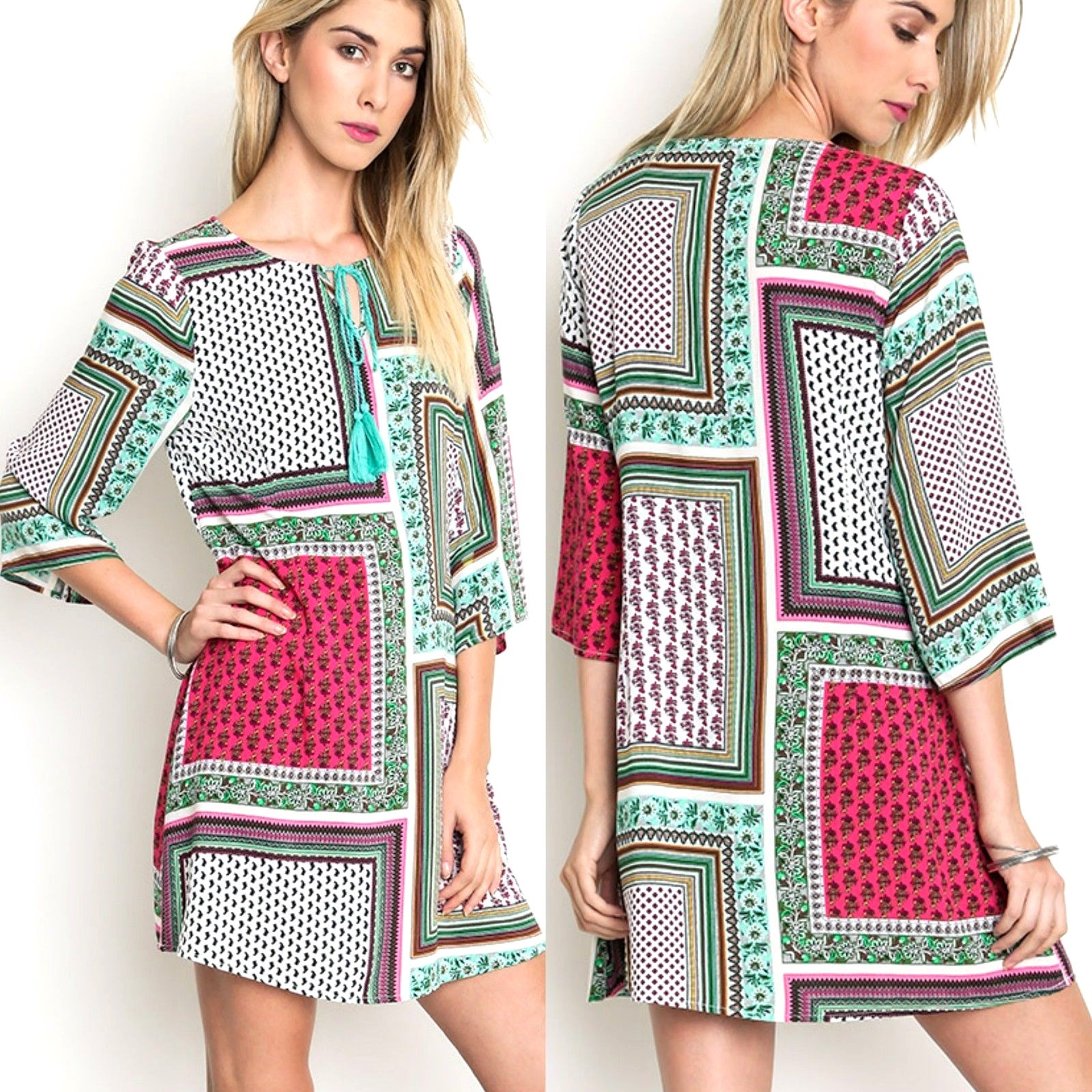 umgee patchwork dress
