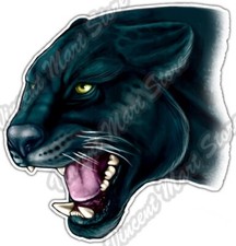 Black Panther Puma Cougar Cat Animal Angry Car Bumper Vinyl Sticker Decal 4.6"