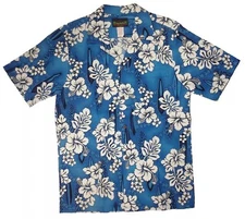 Vintage Island Aloha Wear Mens Shirt Medium Surfboard Floral USA Made Hawaii