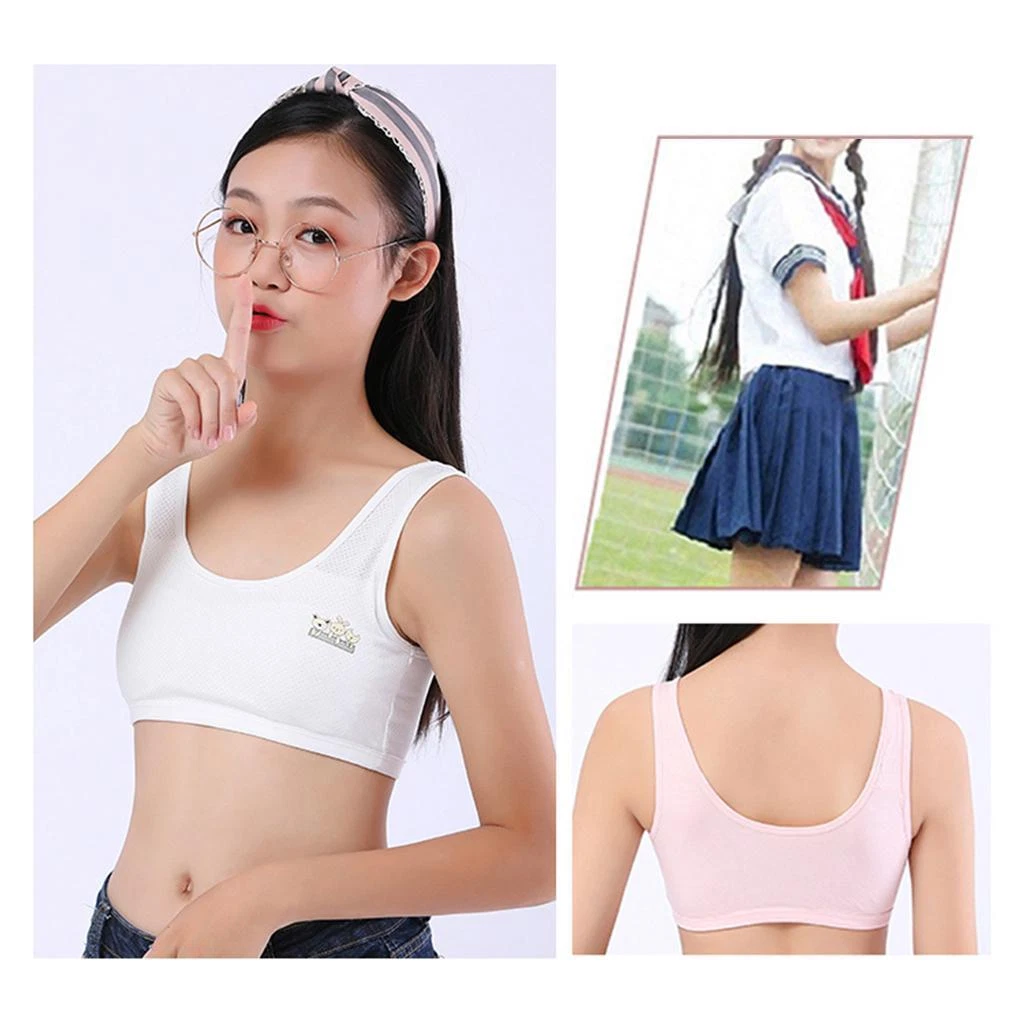 Girl Teens Women Workout Support No Underwire Sports Bra Full Coverage Vest  Skin | eBay