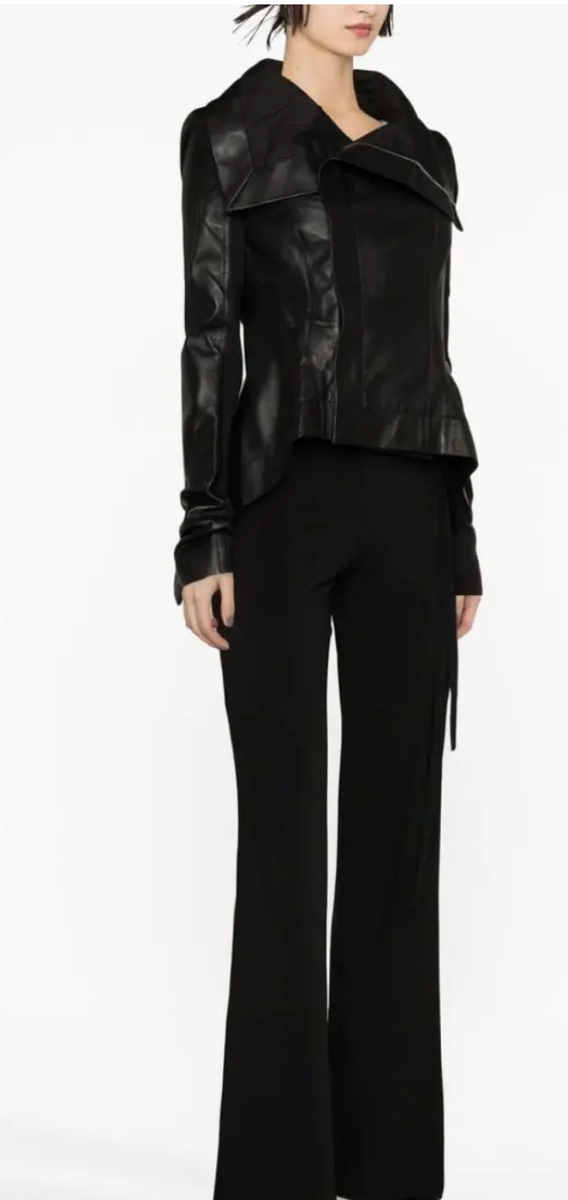 【RickOwens】Sail Biker Jacket 38 SULPHATE RickOwens】Sail Biker Jacket 38 SULPHATE Rick Owens Black