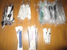 FORK KNIFE SPOON PLASTIC DISPOSABLE PLASTIC UTENSILS Mixed LOT INDIVIDUAL PACKED