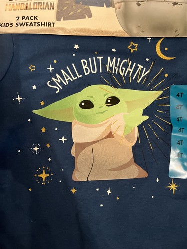 NWT Star Wars The Mandalorian 2 Pack Boys Sweatshirts Size 4T - Picture 2 of 10