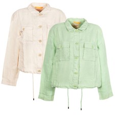 Street One Cargo Pocket Leinen Jacke Damen Be...