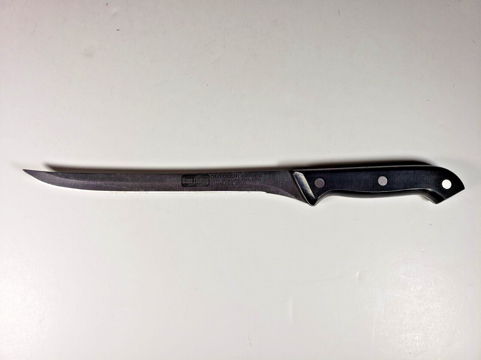 Gone Fishing Outdoor Series 8" Stainless Steel Filet Knife Used Good