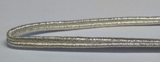 Silver Metallised Polyester Russia Braid 4mm Made by Wyedean - NEW