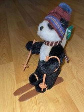 PM ski bumps Russ Berrie Teddy Bear panda vintage plush 1726 winter alpine lodge
