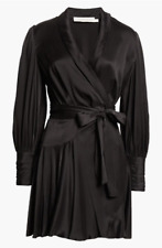 NEW Zimmermann Long Sleeve Silk Wrap Minidress Size 2 US 8 D7434