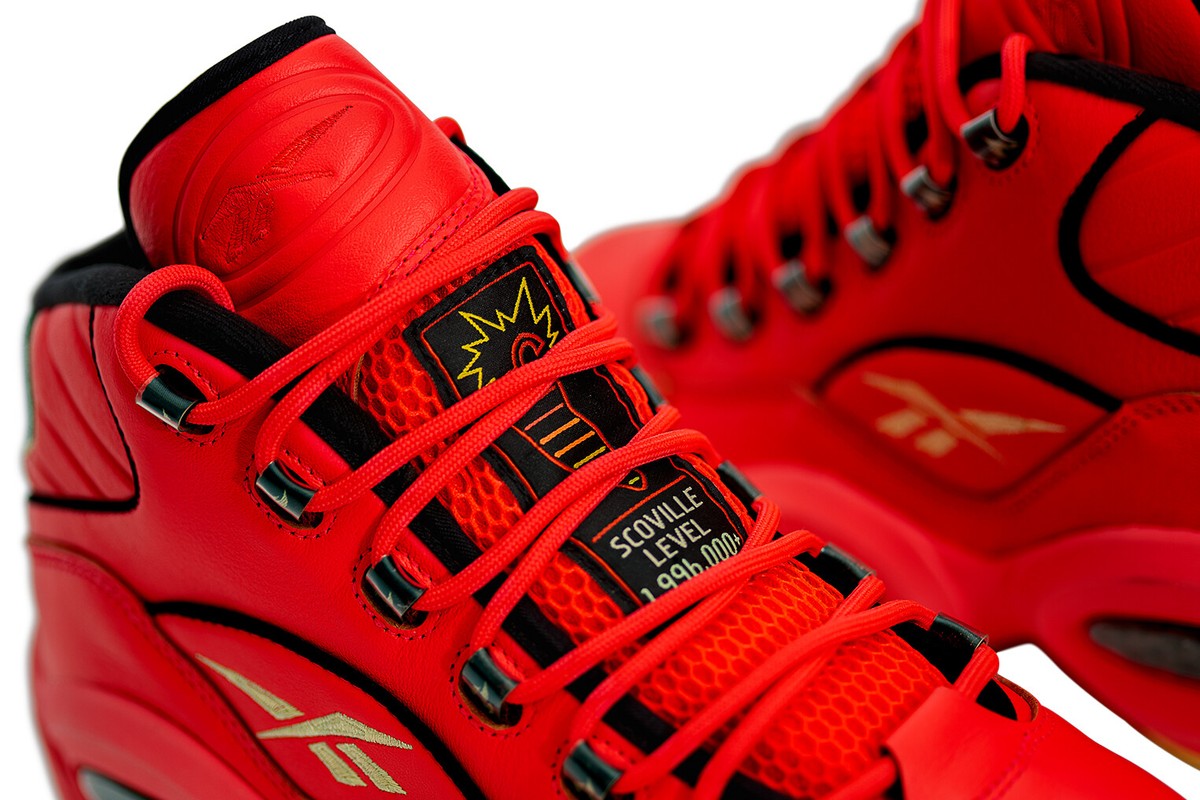 Reebok Question Mid Allen Iverson Hot Ones Spicy Pink Red Reebok Question Mid Allen Iverson Hot Ones Spicy Pink Red