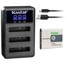 LED3 Charger & 1 battery for Sony NP-BK1 DSC-S750 S780 S950 S980 W180 W190 W370