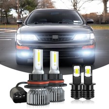 For Nissan Maxima 1986-1992 1995-1999 6000k Led Headlight Fog Light Bulbs Combo For Nissan Maxima 1986-1992 1995-1999 6000k Led Headlight Fog Light Bulbs Combo