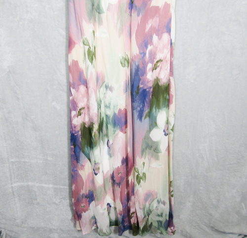 Carole Little Dress Women’s Medium Vintage Maxi Layered Chiffon Round Neck USA - Picture 3 of 11
