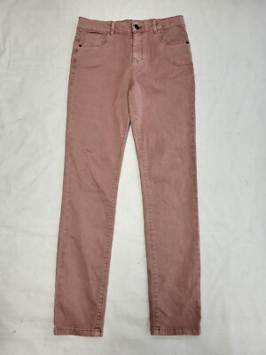 VV476 MÄDCHEN FAT FACE ROSA SUPER SKINNY DENIM JEANS ALTER 12-13 JAHRE W26 L28