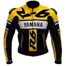 New Yamaha R6 Racing Biker Leather Jacket, Motorrad Biker Jacket