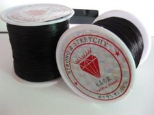 60 Yards Black Elastic Crystal Beading Cord Strong Stretchy 0.5mm Thick