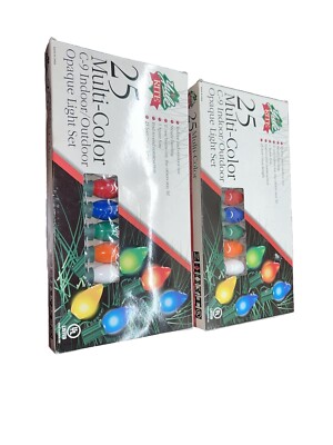 2 Pack Yule Rite 25 Multi-color C-9 Indoor/outdoor Opaque Light Set