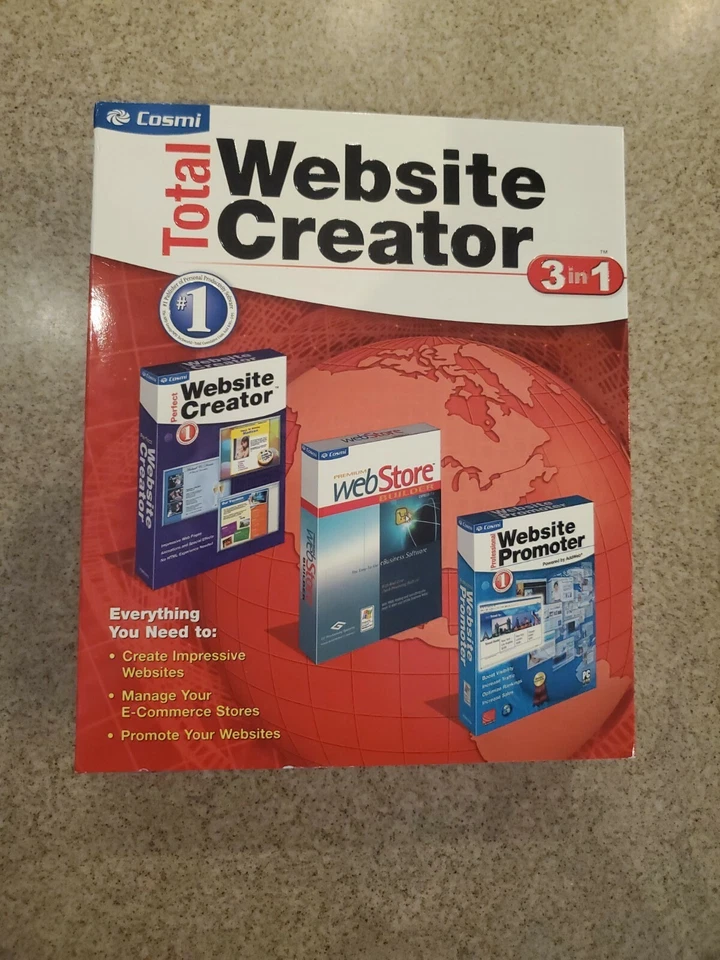 Vintage Software Lot of 5 Packages -Spanish, Website, Landscape, CD Labeling, 3D - Image 4 of 4