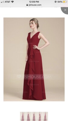 jjshouse burgundy dresses JJs House Burgundy A-Line Dress XL Womens