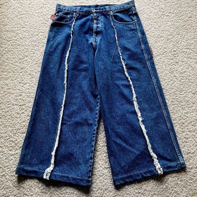 Vintage Kikwear Jeans Y2K Rave Buggy Pants Blue Denim hiphop W36 