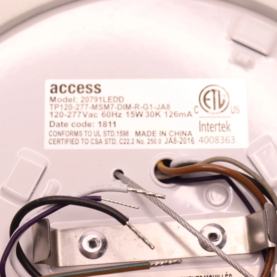 Access Lighting-HI Dimmable LED Exterior Flush Mount Acrylic White 15W 120V - Image 2 of 4