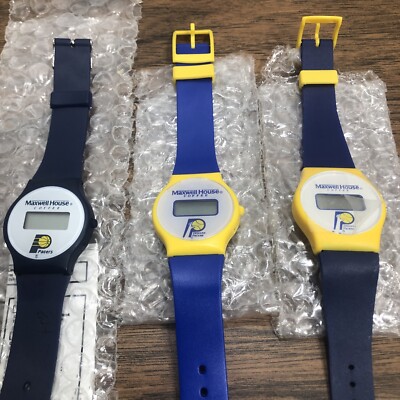 NBA Indiana Pacers Maxwell House Coffee Promo Watch Rubber Band *Need Batteries*