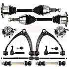 Control Arm Tie Rod End w/Wheel Hub Bearing CV Axle Shaft For Chevry Avalanche
