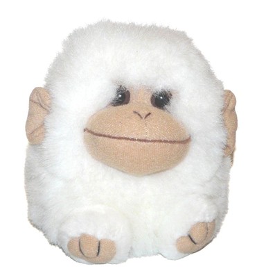 Puffkins Swibco White Tan Monkey Chimp Plush Lovey Stuffed Animal 4 inch Vintage