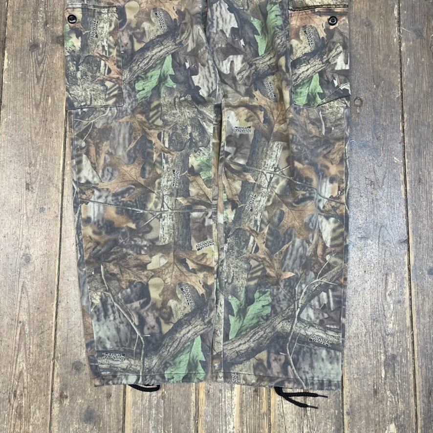 Realtree Camo Cargo Trousers Mens Vintage Army Military Trousers, Green, 40" image 7