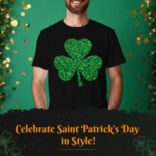Trébol Brillo Para Hombres y Mujeres Divertido Día de San Patricio Camisetas Camiseta Irlandesa #STPD - Imagen 5 de 20