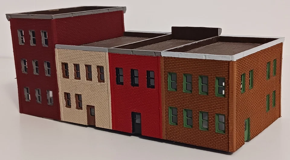 City Block #2 Kit Reverse Layout- 4 Stores In One- Z Scale- Laser Cut and Etched - Image 3 of 4