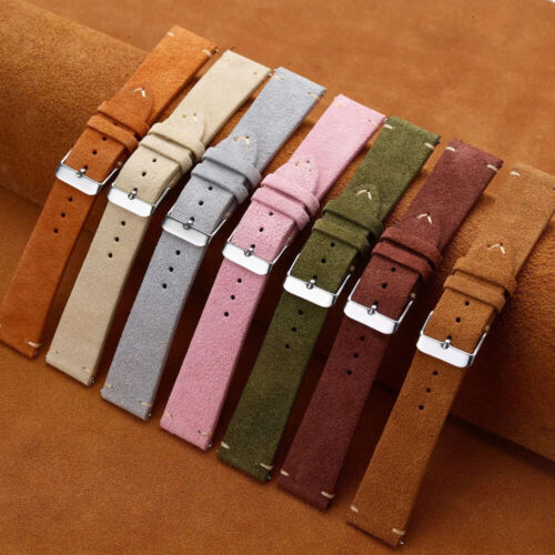 Soft Matte Genuine Leather Strap Generic Watch Band 14mm 16 18mm 20mm 22mm Belt - Picture 2 of 36