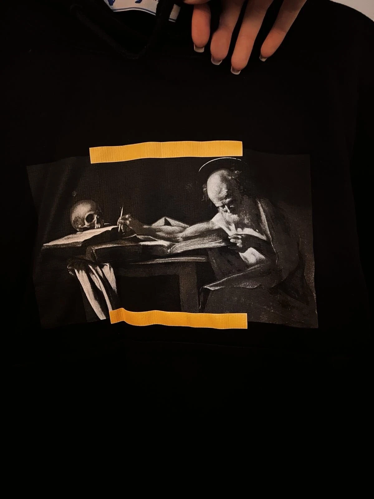 Felpa con cappuccio Off White Caravaggio Painting (nero)