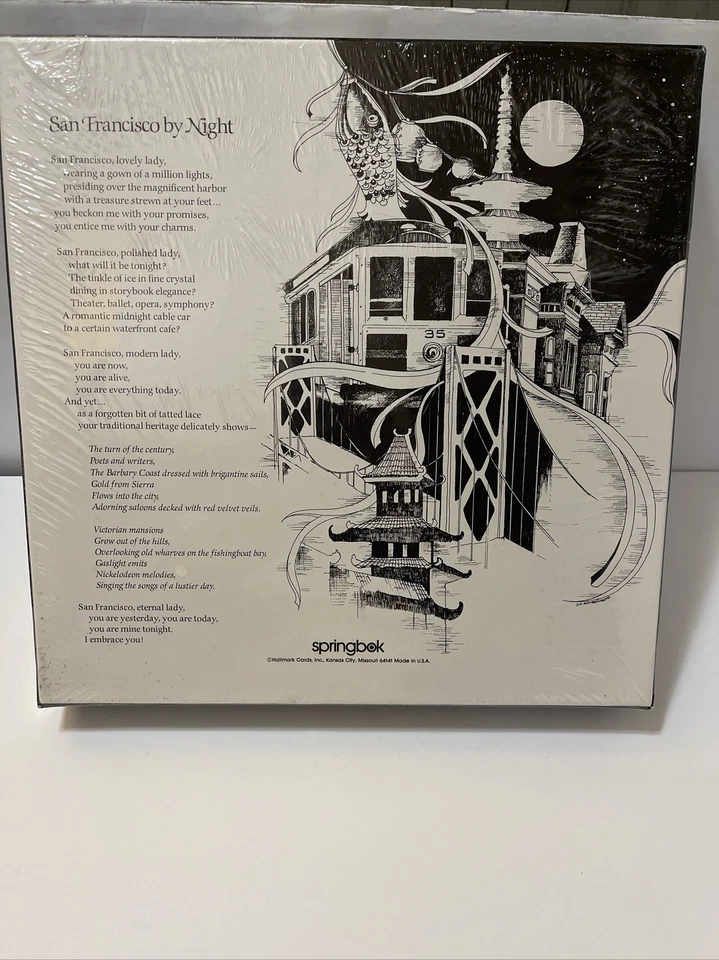 VTG Springbok 1000 pc Jigsaw Puzzle San Francisco by Night New Sealed - Image 2 of 4