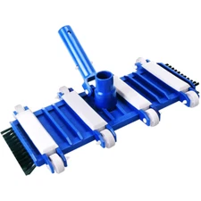 14 Inch Weighted Flexible Pool Vacuum Head with Side Brushes for Cleaning Debris