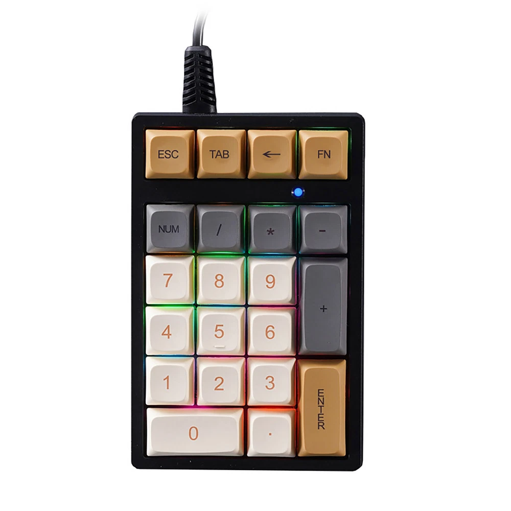 Compact Mechanical Numeric Keypad with Blue Switches for Laptops and External Devices