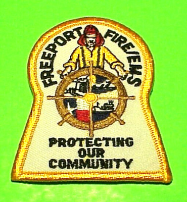 FREEPORT  TEXAS  TX  ( SMALL 3'' )  FIRE DEPARTMENT  PATCH  FREE SHIPPING!!!