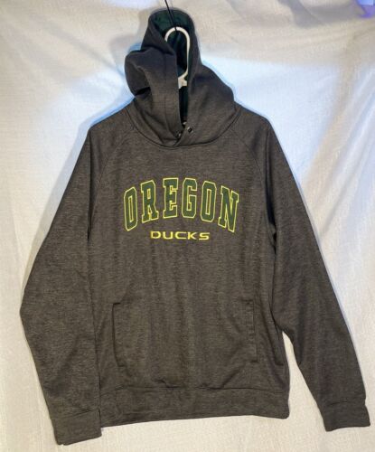 Oregon Ducks Sweater Mens Medium LargeGreen Football Hoodie Pullover Adult Pouch - Picture 1 of 3
