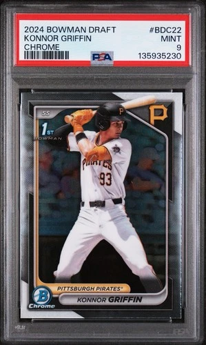 2024 Bowman Draft Chrome Konnor Griffin PSA 9 Mint Rookie RC #BDC22
