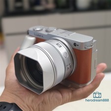 Lens Hood For Panasonic Lumix 40mm F2.0 L Mount Silver with Cap Aluminum Alloy
