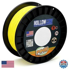 FINS Hollow Core Braided Fishing Line 80-100 lb 16 Strand Yellow USA Made