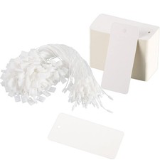 200 PCS White Gift Tags with String Large Paper Price Hang Tags Crafts