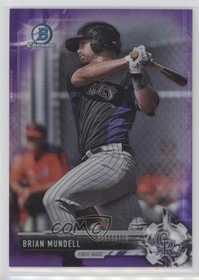 2017 Bowman Chrome Prospects Purple Refractor /250 Brian Mundell #BCP86 0l1