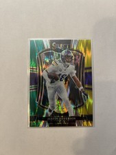 2025 Panini Select Green&Yellow Prizm Premier Level Justin Jefferson Vikings