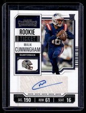 2023 Panini Contenders Malik Cunningham Rookie Auto New England Patriots #143