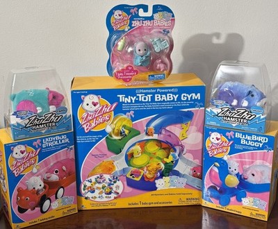 Zhu Zhu Pets Hamsters & Baby Tiny Tot Gym, Stroller & Buggy Play Accessories Set