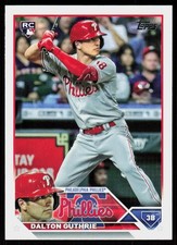 2023 Topps Dalton Guthrie #398 BASEBALL CARD Rookie Philadelphia Phillies RC. rookie card picture